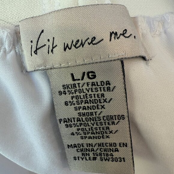 White Tennis Pickleball Skirt Skort Pleated Large - Picture 3 of 5